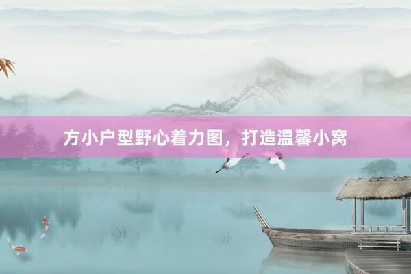 方小户型野心着力图，打造温馨小窝