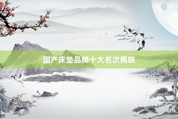 国产床垫品牌十大名次揭晓